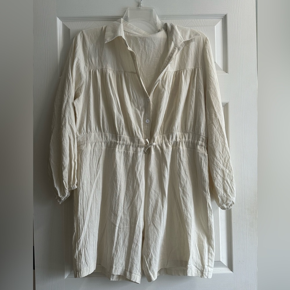 Ivory Long Sleeve Romper